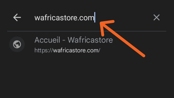 Ouvrir le navigateur - WAFRICASTORE